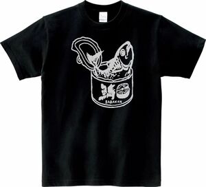 おもしろ　鯖缶　Tシャツ　ブラック　MLサイズ　送料無料　ｈ666