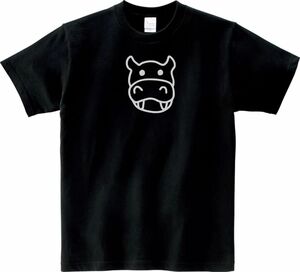 おもしろ　カバ　Tシャツ　ブラック　MLサイズ　送料無料　ｈ766