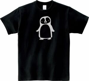 おもしろ　ペンギン　Tシャツ　ブラック　MLサイズ　送料無料　ｈ804