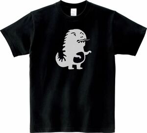 おもしろ　怪獣　Tシャツ　ブラック　MLサイズ　送料無料　ｈ909