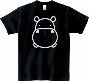 おもしろ　カバ　Tシャツ　ブラック　MLサイズ　送料無料　ｈ911