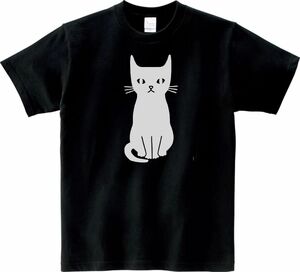 おもしろ　ネコ　Tシャツ　ブラック　MLサイズ　送料無料　ｈ1007