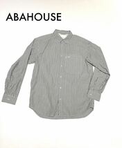 ABA HOUSE/アバハウス/ジップポケット/ストライプシャツ/デザインシャツ コットン 長袖_画像1