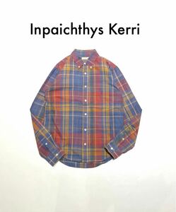 [ beautiful goods ]Inpaichthys Kerri/ Inpaichthys Kerri . check pattern long sleeve shirt naichichi BD button down cotton Japanese Label Nai Chi Chi