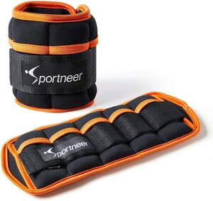 Sportneer ankle weight 5 -step adjustment 2 piece collection most small 1.34kg- maximum 5.94kg.tore weight power ankle weight style 