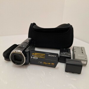 D(0314c14) SONY ソニー デジタルビデオカメラ ハンディカム HDR-CX520V ブラック ビデオカメラ ●動作品 