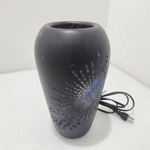 D(0315i7) アートグラス テーブルスタンド ライト artglass ガラス 照明 スタンドランプ 工芸品 美術 アート インテリア 通電確認OK_画像1