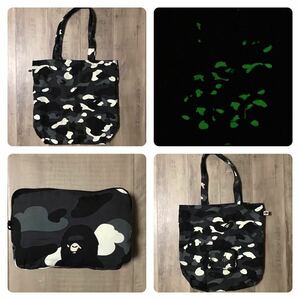 ★蓄光★ City camo ポケッタブル トートバッグ a bathing ape BAPE tote bag エイプ ベイプ アベイシングエイプ 迷彩 w25