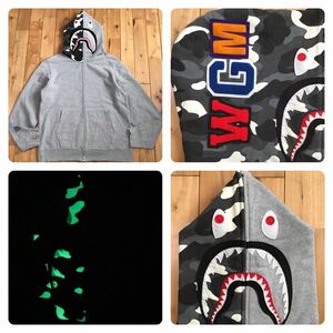 ★蓄光★ XL City camo シャーク パーカー shark full zip hoodie a bathing ape BAPE エイプ ベイプ アベイシングエイプ 迷彩 i9al