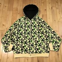 ★リバーシブル★ Milo camo green パーカー Lサイズ a bathing ape BAPE zip hoodie マイロ エイプ ベイプ アベイシングエイプ NIGO i62_画像2