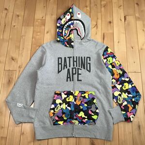 ★XL★ BAPE multi camo NYC LOGO シャーク パーカー shark full zip hoodie a bathing ape BAPE エイプ ベイプ 迷彩 pz2