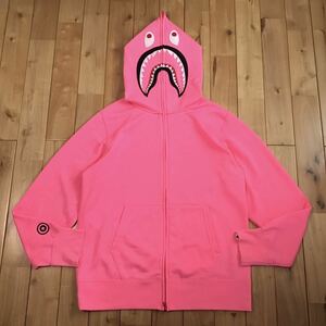 ★XL★ NEON Color Pink シャーク パーカー shark full zip hoodie a bathing ape BAPE エイプ ベイプ アベイシングエイプ ピンク i1