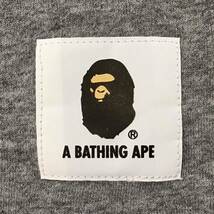 BAPE LOGO プルオーバー パーカー Mサイズ グレー a bathing ape pullover hoodie エイプ ベイプ アベイシングエイプ w6al_画像4