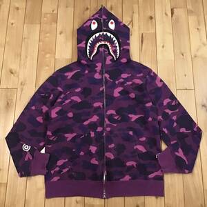 ★XL★ Purple camo シャーク パーカー shark full zip hoodie a bathing ape BAPE エイプ ベイプ アベイシングエイプ 迷彩 uz2