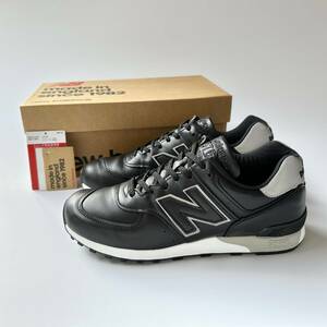 国内正規品 UK製 オールレザー NEW BALANCE M576KKL ブラック×グレー US7.5 25.5cm 中古イギリス英国製 NB 黒 スニーカー MADE IN ENGLAND