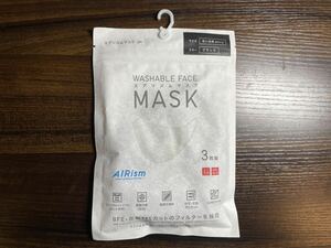 【新品未開封】UNIQLO ユニクロ エアリズムマスク エアリズム マスク ブラック 黒 1袋 3P ちいさめMサイズ　花粉症