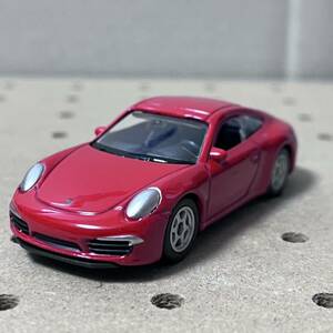 トミカサイズ　ウェリー ポルシェ911カレラ　ルース　赤系