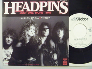 【白ラベル】ヘッドピンズ Headpins／ジャスト・ワン・モア・タイム (Solid Gold)▼全米1984年70位■見本盤　※一発ヒット・シングル
