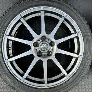 美品 215/45R17 YOKOHAMA 5-100 17×7J +48 4本 86/BRZ/プリウスなどにの画像2