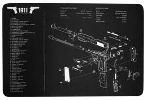 1911 コルト ガバメント ガンメンテナンスマット クリーニングマット マウスパッド サバゲー アクセサリー ミリタリー エアガン ガスガン