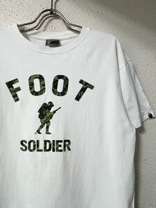 90s' 初期 ア ベイシング エイプ Bape FOOT SOLDIER エイプカモ Tシャツ