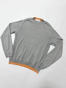 トゥモローランド tricot 片V スウェットデザイン コットン セーター 