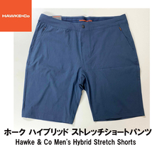 新品 W36 ★ コストコ Hawke & Co ホーク メンズ ショートパンツ ハイブリッド ストレッチ ネイビー XL 速乾 ハーフパンツ 大きいサイズ_画像1