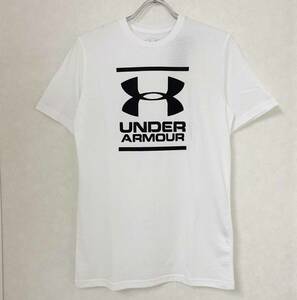 新品 2XL ★ アンダーアーマー メンズ 半袖 ロゴ Tシャツ ホワイト US-XL Under Armour UA GL ファンデーション ビッグロゴ 大きいサイズ