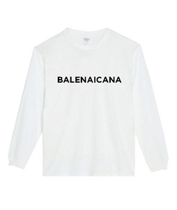 【白Mパロディ5.6oz】バレナイカナロングTシャツ面白いおもしろうけるプレゼント長袖ロンT送料無料・新品人気