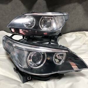 BMW E60 5 series HID head light clear coating settled 