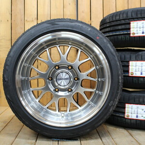 200系 ハイエース オーバーフェンダーサイズ 17インチ 8.5J+19 ファブレス LM-9ワイド 205/55R17 新品 タイヤ ホイール 4本SET