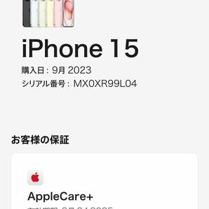 1円~【保証期間有り】美品 Apple iPhone 15 128GB ブルー MTML3J/A SIMフリー ACロック解除済み バッテリー最大容量100% 箱付 GK-70122の画像10