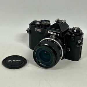 1円~【動作未確認】ニコン Nikon FE2 NIKKOR 35mm 1:2.8 一眼レフ フィルムカメラ 単焦点レンズ L37c レンズフィルター付き G152373