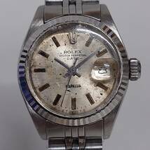 1円~【不動】ロレックス ROLEX オイスターパーペチュアル デイト Cal.2030 Ref.6917 自動巻き レディース腕時計 シルバー文字盤 ３針 KJ_画像1