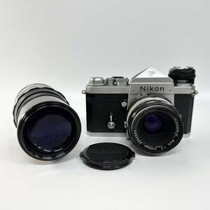 1円~【動作未確認】ニコン Nikon F 後期型 アイレベル NIKKOR-H Auto 1:2 f=50mm Q 1:4 f=200mm 一眼レフ フィルムカメラ レンズ G152606