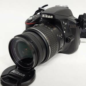 1円~【通電確認済】ニコン Nikon D3300 AF-S DX NIKKOR 18-55mm 1:3.5-5.6G VR Ⅱ デジタル一眼レフカメラ レンズ 付属品あり YT