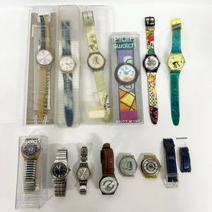 1円~【12点】スウォッチ Swatch 腕時計 まとめ売り アイロニー IRONY 裏スケ ポップ POP 等 クォーツ 自動巻き ケース付きあり YT