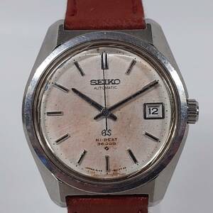 1円~【実動】SEIKO グランドセイコー ハイビート 36000 6145-8000 自動巻き メンズ腕時計 シルバー文字盤 GSメダリオン デイト 3針 G180163