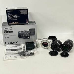 1円~【通電確認済】パナソニック Panasonic LUMIX DMC-GF5 G X VARIO 1:3.5-5.6/14-42 1:4.0-5.6/45-175 ASPH. ミラーレスカメラ G122931