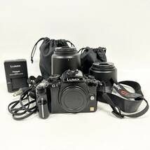 1円~【通電確認済】パナソニック Panasonic LUMIX DMC-G1 G VARIO 1:3.5-5.6/14-45 ASPH. 1:4-5.6/45-200 ミラーレス一眼カメラ G115481_画像1