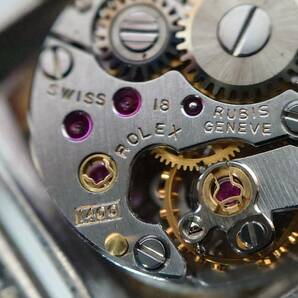 1円~【実動】ロレックス ROLEX プレシジョン PRECISION Cal.1400 Ref.2157.4 手巻き 18K 0.750 刻印入 レディース腕時計 スクエア G101576の画像9