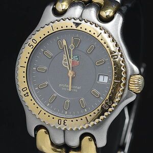1円 タグホイヤー セル WG1220-KO プロフェッショナル200M グレー文字盤 QZ デイト 2ERT メンズ腕時計 NSY 0090200