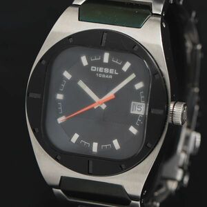 1円 QZ 箱/コマ3付 ディーゼル DZ-4115.300605 黒文字盤 デイト 2JWY メンズ腕時計 KRK 5878000