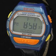 1円 稼働 セイコー スーパーランナー S650-4000 QZ デジタル文字盤 2JWY メンズ腕時計 TCY 5878000_画像1