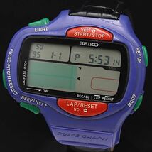 1円 稼働 セイコー パルサグラフ デジタル文字盤 PROA-4A10 QZ 2JWY メンズ腕時計 JNM 5878000_画像1