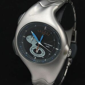 1円 稼働 良品 ナイキ H20 RESIST 100M 黒文字盤 デイト QZ メンズ腕時計 JNM 4437000 3MGYの画像1