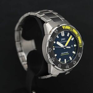 1円 稼働 AT 美品 IWC シャフハウゼン アクアタイマー 200M 3500865 黒文字盤 デイト メンズ腕時計 KRK 0001320 3RKTの画像2