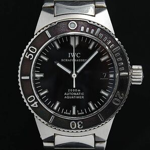 1円 稼働 良品 IWC アクアタイマー 1W353602 AT 黒文字盤 2000ｍ デイト メンズ腕時計 OGH 5044710 3PRTの画像1