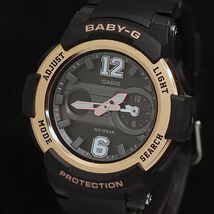 1円 保/箱付き 稼働 良品 カシオ ベビージー BGA-210 QZ 黒文字盤 レディース腕時計 OGH 2000000 3NBG2_画像1