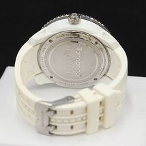 1円 稼働 良品 テンデンス S04P ラバー ホワイト文字盤 QZ メンズ腕時計 NSY 0002000 3MBT_画像4